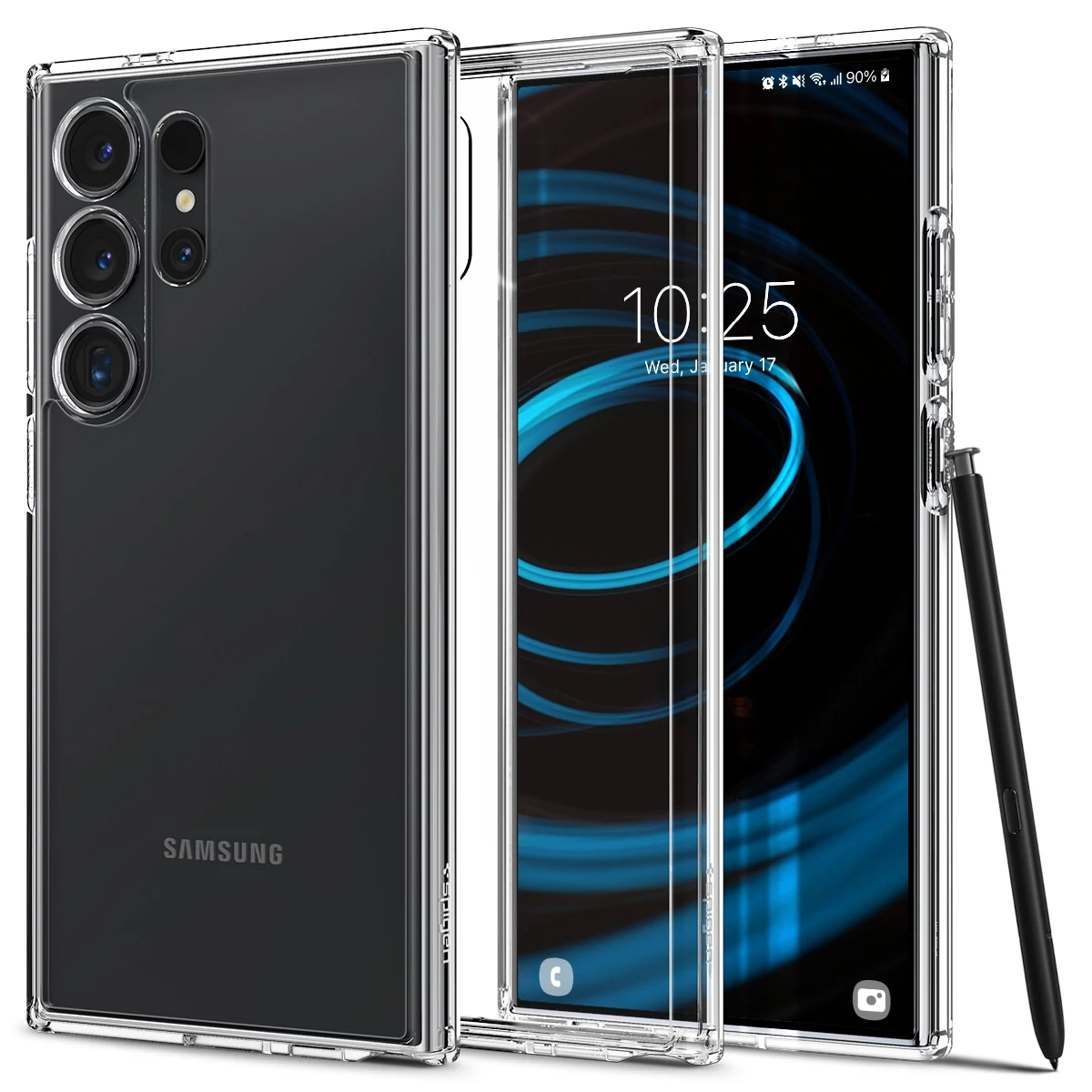 Spigen Ultra Hybrid Samsung Galaxy S24 Ultra tok, Crystal Clear, átlátszó