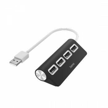 USB 2.0 HUB (4 DB USB PORT), Fekete