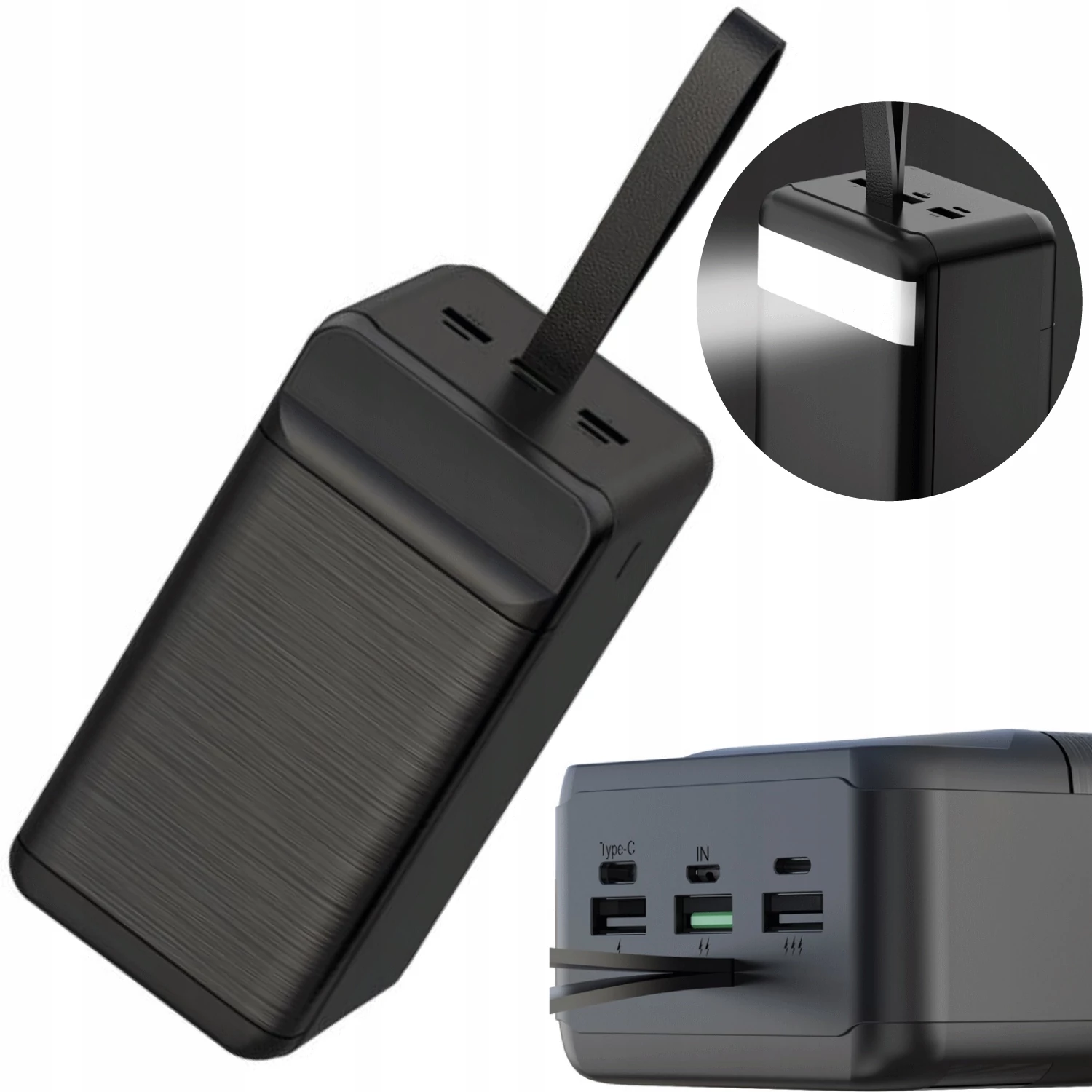 XO Powerbank PD 20W, QC 22,5W, 50000mAh (fekete)